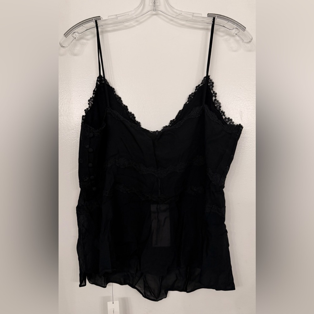 NWT Reformation Eris Lace Tank Top Black Size XL - Picture 3 of 8